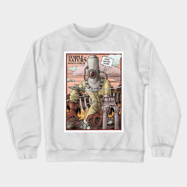 Temple Of Saturn Crewneck Sweatshirt by Froobius